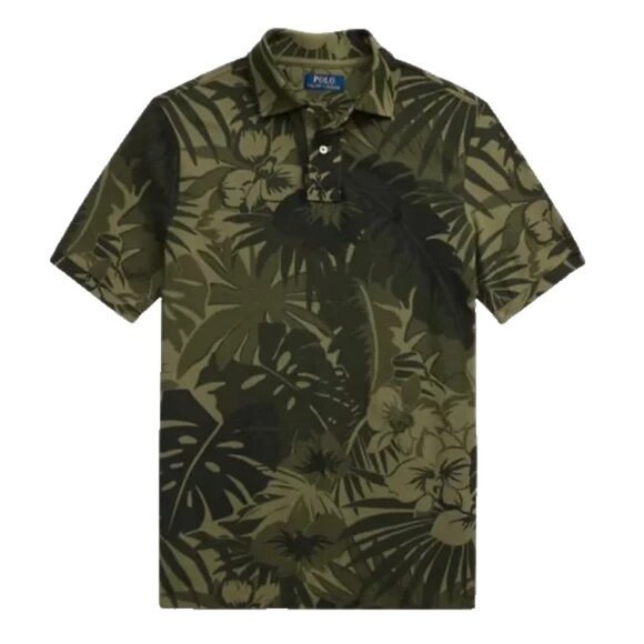 Polo Ralph Lauren Men's Small Classic Fit Palm-Camo Mesh Short Sleeve Polo Shirt - Picture 10 of 10